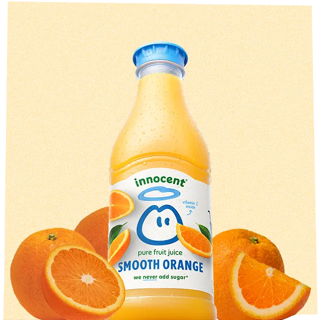 smooth oranage juice in a bottle