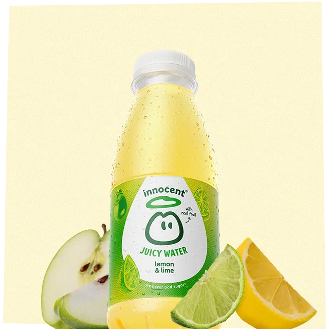 lemon and lime juicy water in a bottle