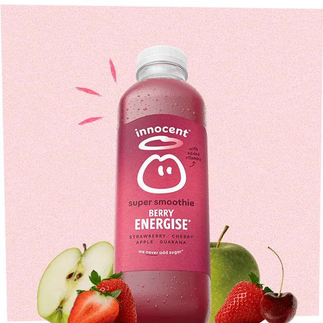 berry energise super smoothie in bottle